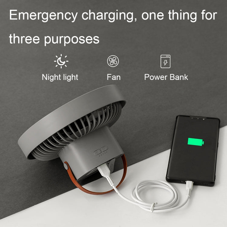 ZK-01 7 Inch Outdoor Camping LED Light Tripod Fan Portable Multifunctional Power Bank Hanging Fan