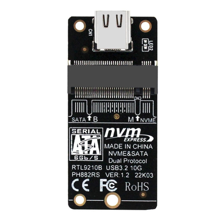 M.2 NVME Hard Disk Box Transfer Card RTL9210B Chip Type-C / USB-C USB3.1 Gen2 10Gbps