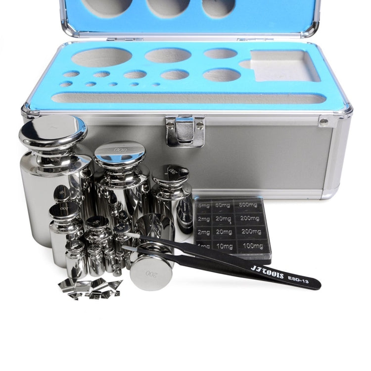 Stainless Steel Standard Weights, 25pcs/set F1 Level 1mg-1kg