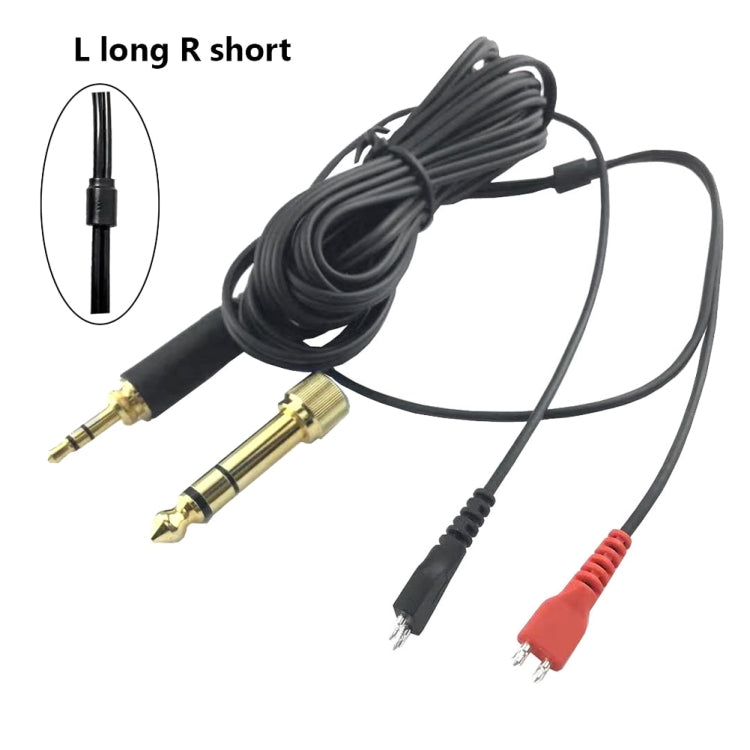 For Sennheiser HD25 / HD560 / HD540 / HD480 / HD430 / HD250 Headset Audio Cable, ZS0093 Two Sides Equivalent, ZS0093 Left Long Right Short