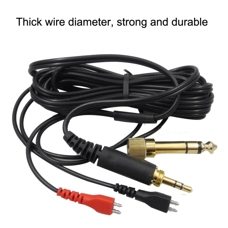 For Sennheiser HD25 / HD560 / HD540 / HD480 / HD430 / HD250 Headset Audio Cable, ZS0093 Two Sides Equivalent, ZS0093 Left Long Right Short