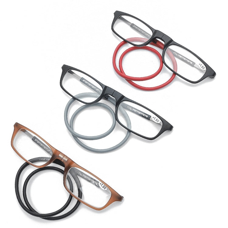 Portable Magnetic Hanging Neck Retractable Reading Glasses, +250, +275, +300, +325, +350