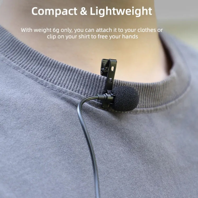 Sunnylife MC490 Collar Microphone Motion Camera Recording Wheat, For DJI Action3/2, For Insta360 ONE X2/X3/1 inch 360 Edition