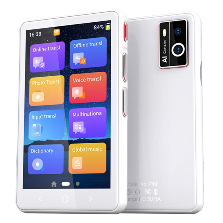 P40 Multi-country Smart Translator Simultaneous Interpretation Photo Offline Translation Recording to Translation, P40 (Black), P40 (White)
