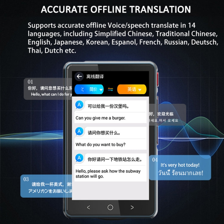 P40 Multi-country Smart Translator Simultaneous Interpretation Photo Offline Translation Recording to Translation, P40 (Black), P40 (White)