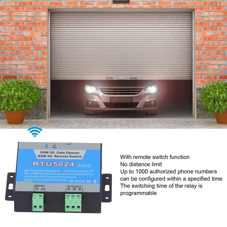 RTU5024 V2019 2G GSM Gate Opener Battery Inside for Power Failure Alert, RTU5024 V2019 2G