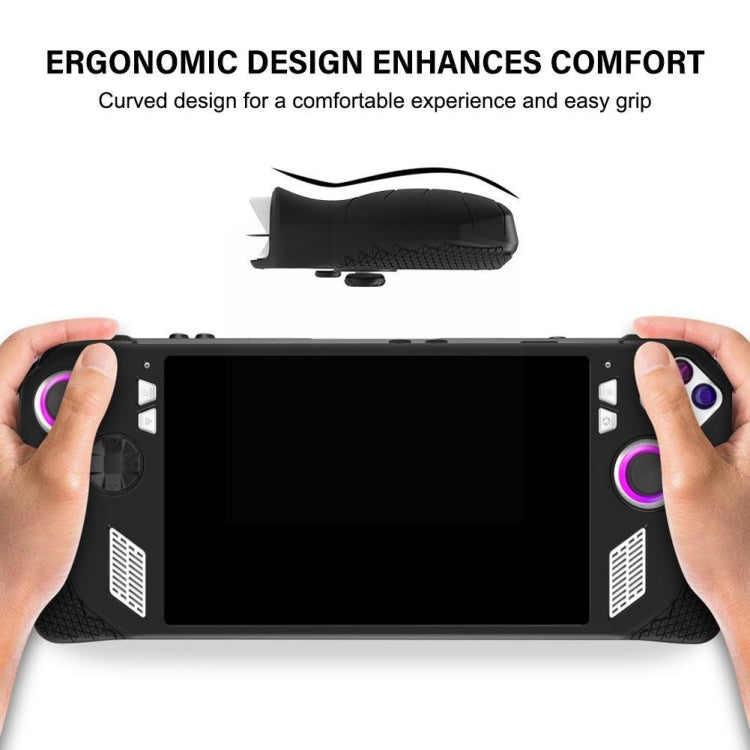 For ASUS ROG Ally Handheld Game Console Silicone Drop-proof Protective Case All-inclusive Case, Black, White, Grey, Red, Blue, Pink