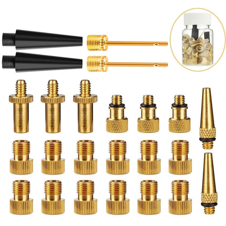 SV/AV/DV Bicycle Valve Adapter Set Bike Ball Pump Accessories, 15 in 1, 24 in 1 with Leather Ring, 25 in 1, 24 in 1, 32 in 1, 16 in 1, 10 in 1, 3sets 3 in 1, 12 in 1, 3sets 5 in 1, 3sets 4 in 1, 3sets 4 in 1 Gold, 14 in 1, 16 in 1 with Split Box...