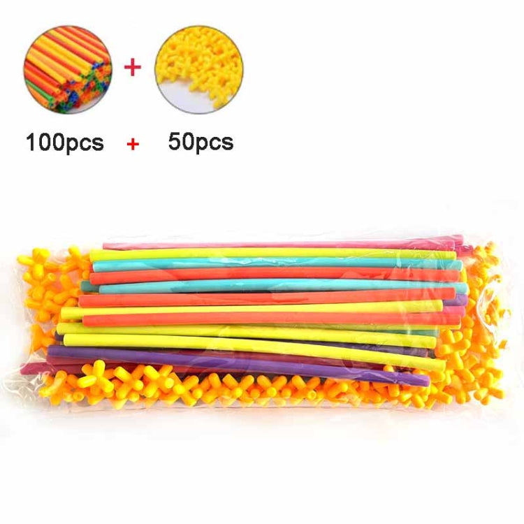 DIY Plastic 4D Straw Building Blocks Joint Funny Development Toys, 50pcs Pipe+50 Connectors, 100pcs Pipe+50 Connectors, 100pcs Pipe+100 connectors, 150pcs Pipe+150 connectors, 200pcs Pipe+200 Connectors, 250pcs Pipe+250 Connectors...