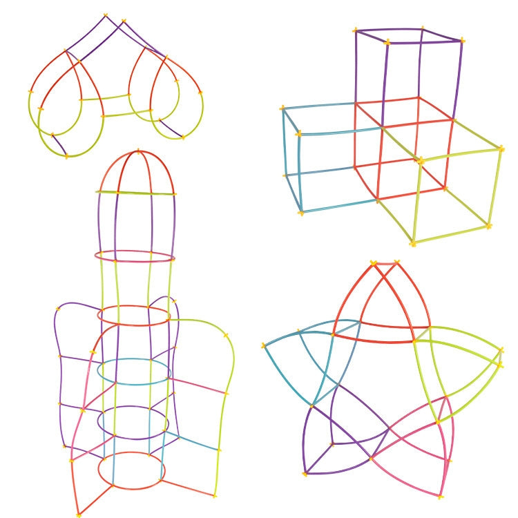 DIY Plastic 4D Straw Building Blocks Joint Funny Development Toys, 50pcs Pipe+50 Connectors, 100pcs Pipe+50 Connectors, 100pcs Pipe+100 connectors, 150pcs Pipe+150 connectors, 200pcs Pipe+200 Connectors, 250pcs Pipe+250 Connectors...