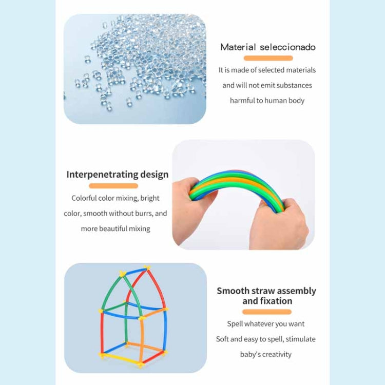 DIY Plastic 4D Straw Building Blocks Joint Funny Development Toys, 50pcs Pipe+50 Connectors, 100pcs Pipe+50 Connectors, 100pcs Pipe+100 connectors, 150pcs Pipe+150 connectors, 200pcs Pipe+200 Connectors, 250pcs Pipe+250 Connectors...