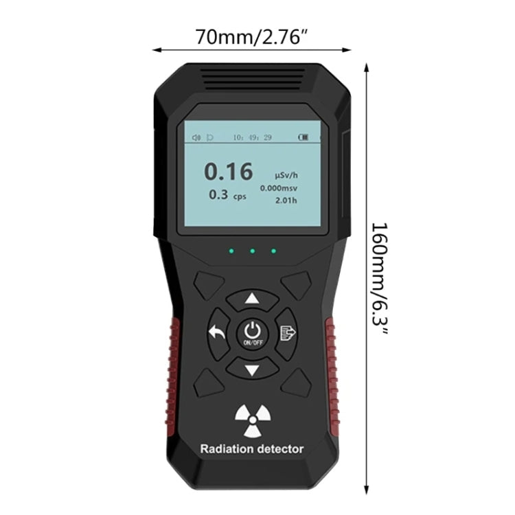 FY803 X-Ray Radiation Meter Alpha Beta Gamma Humidity Nuclear Radiation Detector Rechargeable Real-Time Graph Geiger, FY803