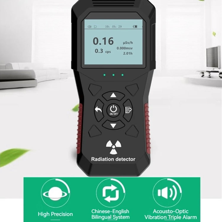 FY803 X-Ray Radiation Meter Alpha Beta Gamma Humidity Nuclear Radiation Detector Rechargeable Real-Time Graph Geiger, FY803