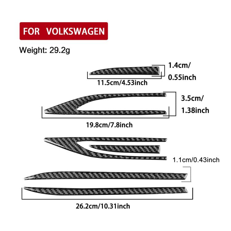 For Volkswagen Sagitar 2019-2023 6pcs /Set Left-hand Drive Fender Sticker