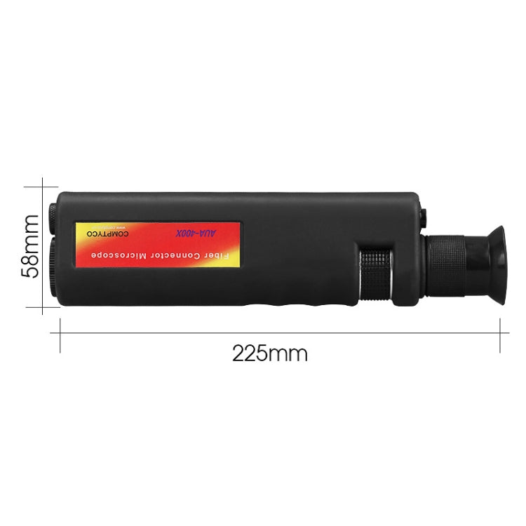 Comptyco AUA-400X 400 Times Handheld Fiber Optic Microscope for FC/SC/ST/LC Connector