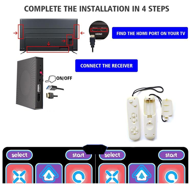 HDMI Output Electronic Double Dance Game Mat for Kids, 039