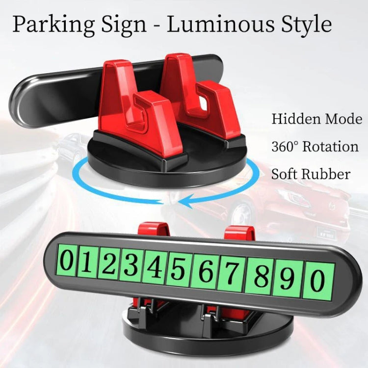 Car Dashboard Automotive Cell Phone Holder Temporary Parking Sign 2 In 1