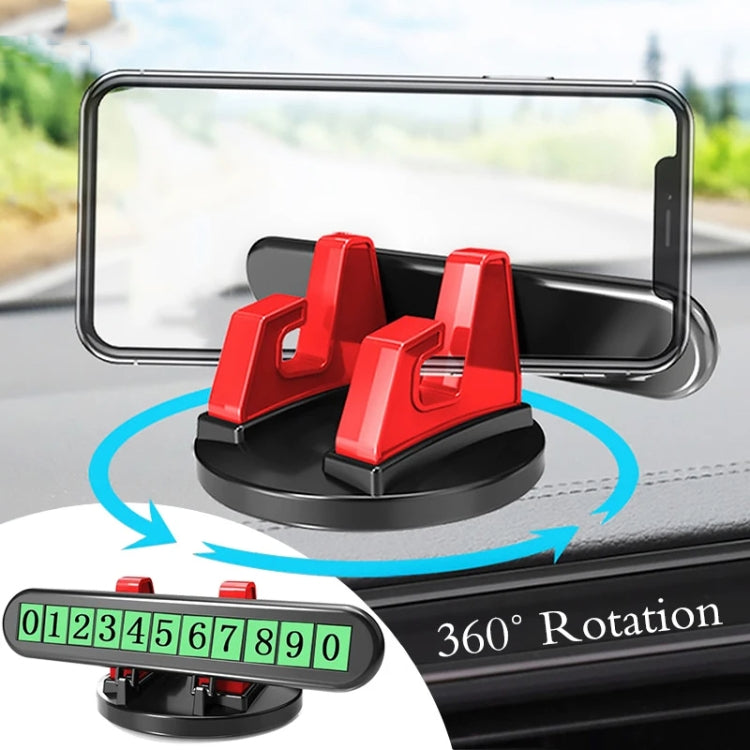 Car Dashboard Automotive Cell Phone Holder Temporary Parking Sign 2 In 1