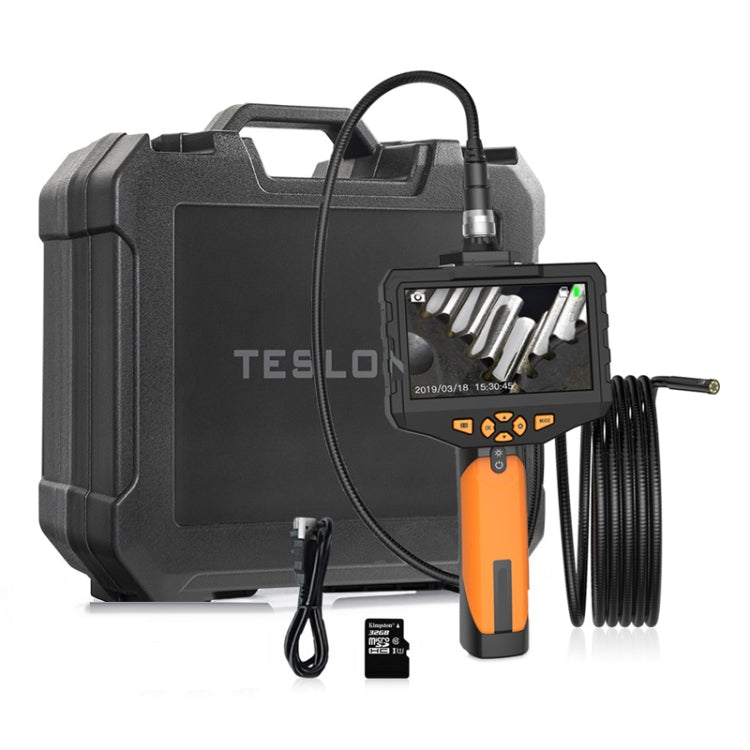 Teslong NTS300 5.5mm-1M Dual Lens Waterproof 5 Inch HD Industrial Borescope Auto Repair Tools, 5.5mm Dual Lens / 1m