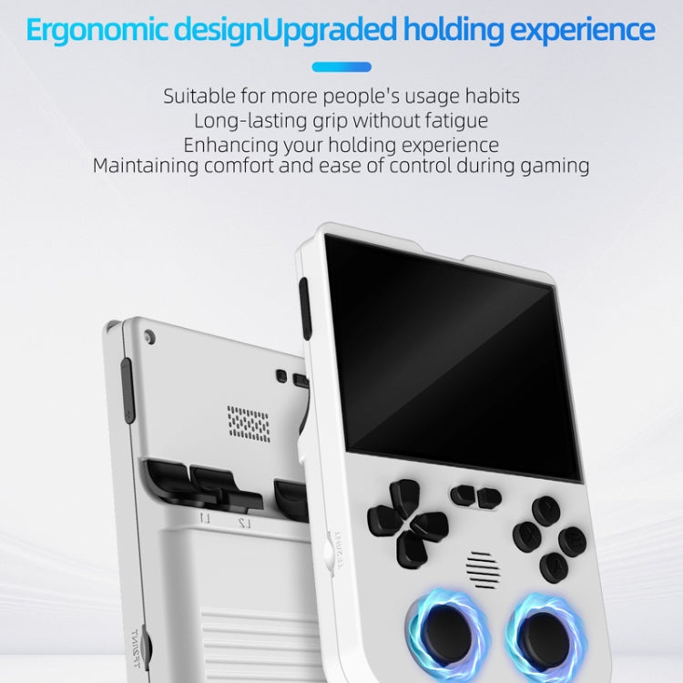 AMPOWN XU10 Handheld Game Console 3.5-Inch IPS Screen Linux System Portable Video Arcade 128G(White)