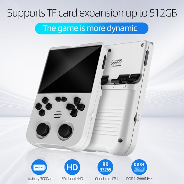 AMPOWN XU10 Handheld Game Console 3.5-Inch IPS Screen Linux System Portable Video Arcade 128G(White)
