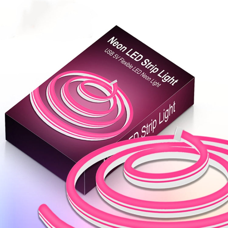 2m 5V LED Light Strip USB Flexible Neon Silicone Soft Strips Set, USB (Pink), USB (Warm Color), USB (Blue)