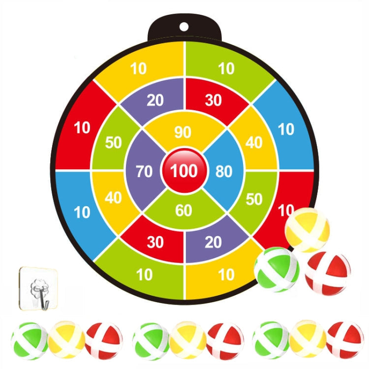 Kindergarten Indoor Outdoor Sticky Target Ball Toys With 12 Balls, 100 Point Numbers