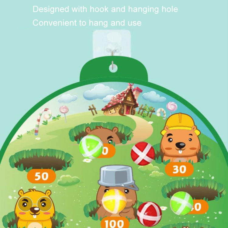 Kindergarten Indoor Outdoor Sticky Target Ball Toys With 12 Balls, 100 Point Numbers