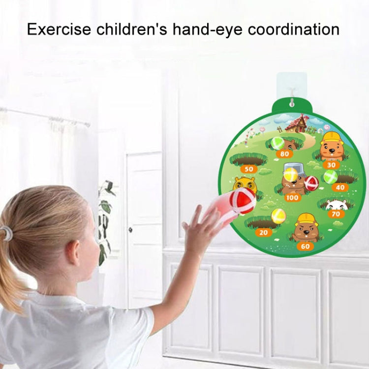 Kindergarten Indoor Outdoor Sticky Target Ball Toys With 12 Balls, 100 Point Numbers