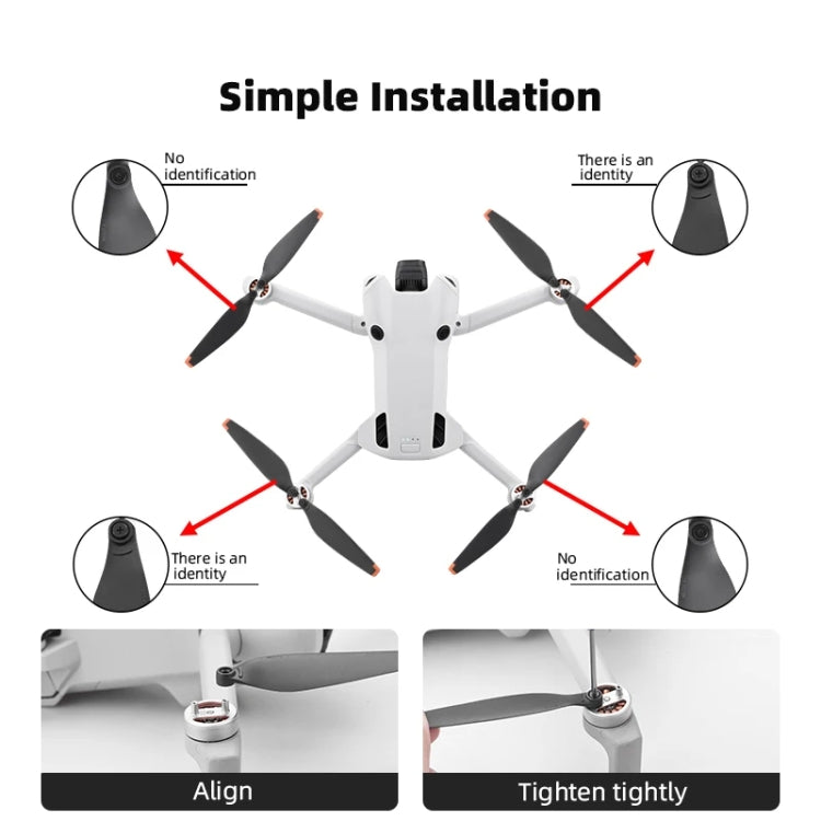 Drone Propeller Blades 6030F Props Replacement Parts, For DJI Mini 4 Pro 2pairs, For DJI Mini 4 Pro 4pairs
