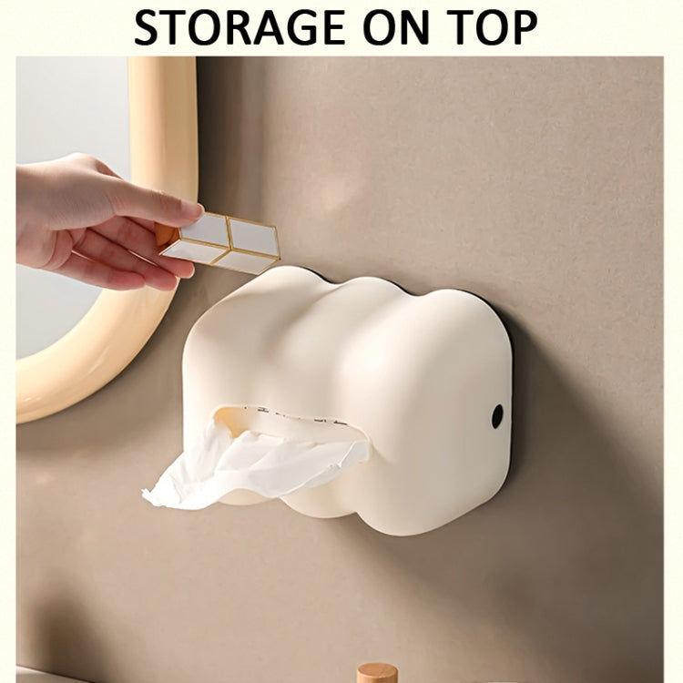 Cloud Tissue Box Tabletop Cream Style Wall Hanging Plastic Napkins Holder