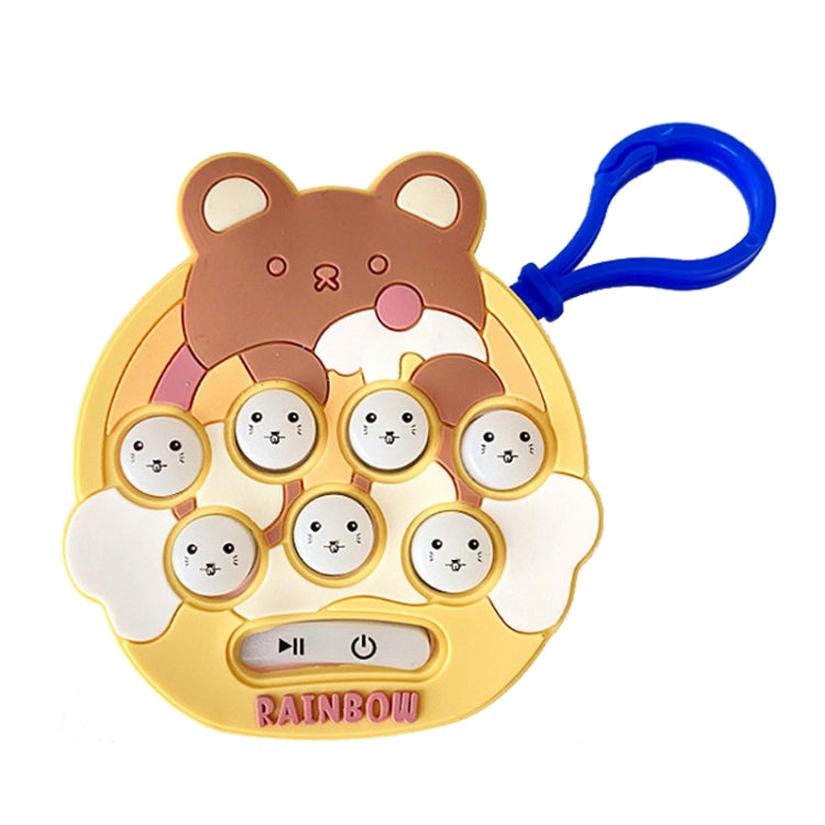 Cartoon Pattern Mini Palm Gaming Machine Play Mouse Electronic Lighting Decompressing Toy Keychain, Kurolo, Dog, Little Dinosaur, Pink Rabbit Ear, Purple Rabbit Ear, Brown Bear, Carrot Rabbit
