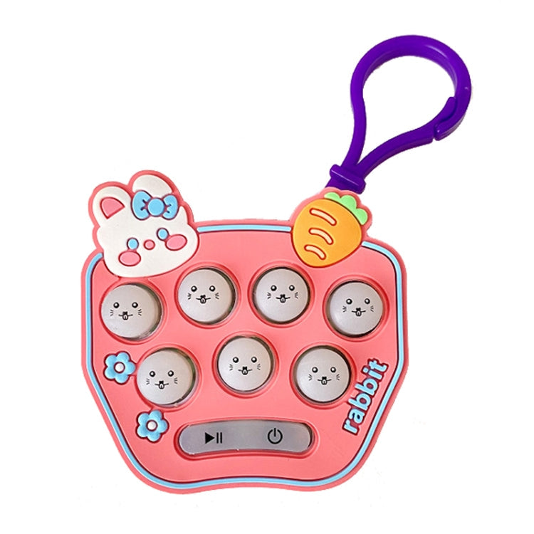 Cartoon Pattern Mini Palm Gaming Machine Play Mouse Electronic Lighting Decompressing Toy Keychain, Kurolo, Dog, Little Dinosaur, Pink Rabbit Ear, Purple Rabbit Ear, Brown Bear, Carrot Rabbit