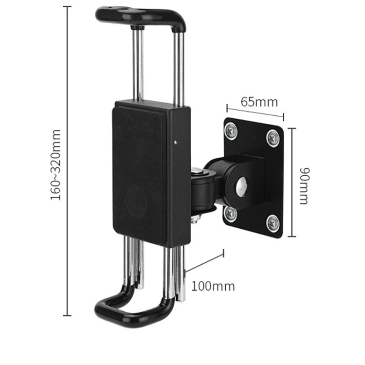 Tablet Wall Mount Holder Angles Adjustment Aluminum Alloy Mount With Anti Theft Security Lock, With Lock Short Arm