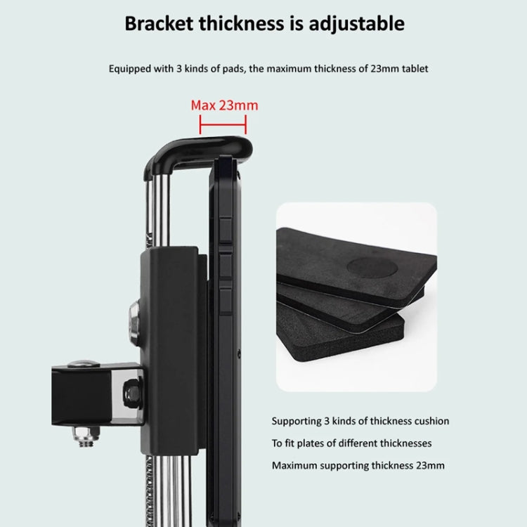 Tablet Wall Mount Holder Angles Adjustment Aluminum Alloy Mount With Anti Theft Security Lock, With Lock Short Arm