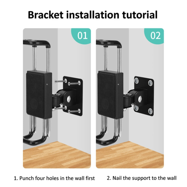 Tablet Wall Mount Holder Angles Adjustment Aluminum Alloy Mount With Anti Theft Security Lock, With Lock Short Arm