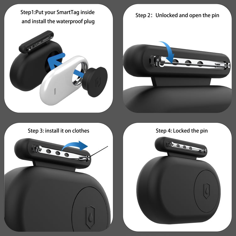 For Samsung Galaxy SmartTag 2 Pin Silicone Protective Case Locator Pin Life Waterproof Case