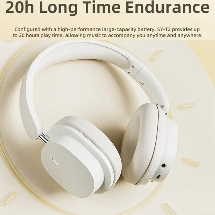 SOYTO SY-T2 Noise Reduction Bluetooth Headset Wireless Game Headset(White)