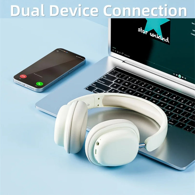 SOYTO SY-T1 Wireless Headset Bluetooth Gaming Headset With Plug Play Microphone(White)