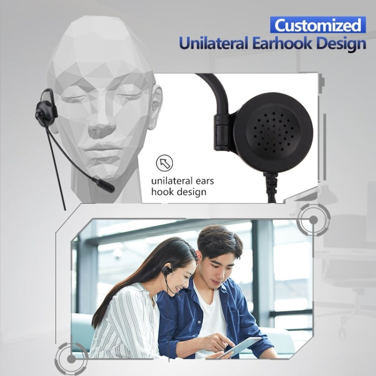 SOYTO SY227 Single-side Operator Ear Hook Headset Corded Computer Headset, Separation USB Wire Control
