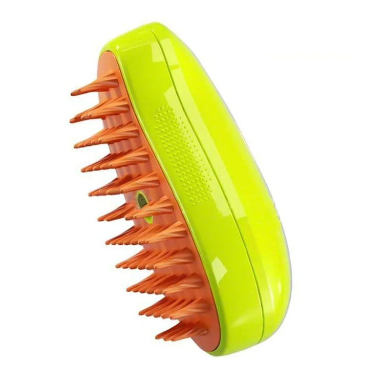 Mango Pet Electrical Spray Massage Comb Hair Removal Cleaning Grooming Brush For Cats And Dogs, Mango Green, Mango Yellow