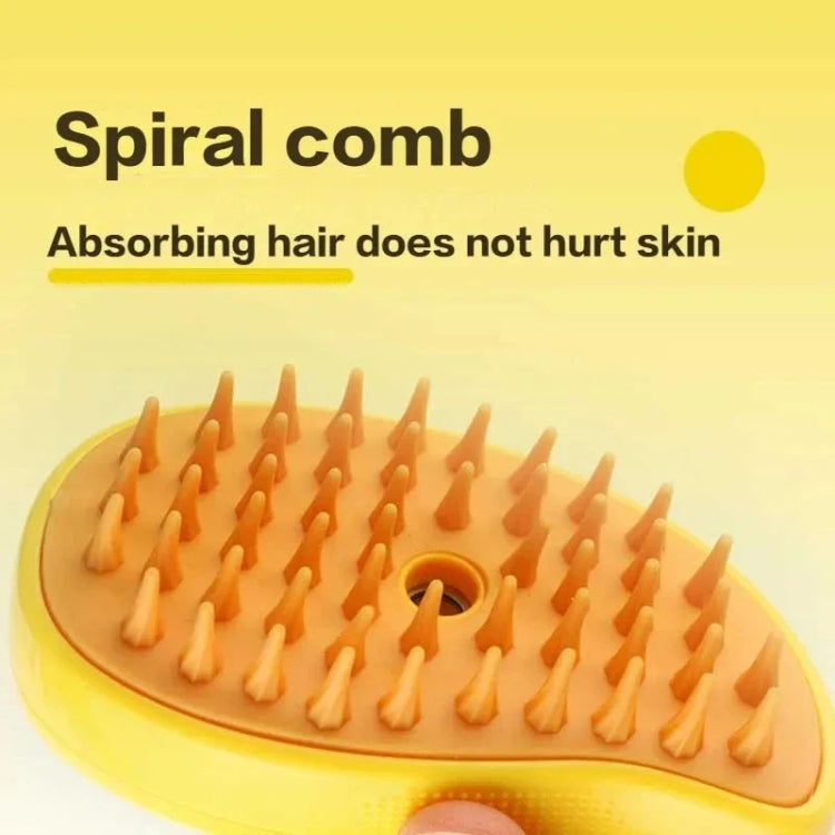 Mango Pet Electrical Spray Massage Comb Hair Removal Cleaning Grooming Brush For Cats And Dogs, Mango Green, Mango Yellow