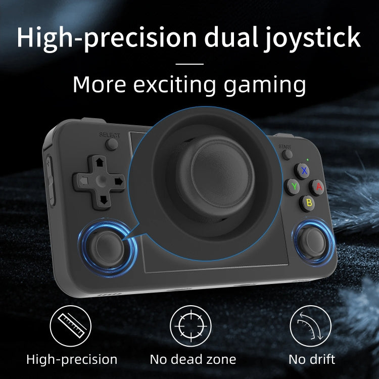 ANBERNIC RG35XX H Handheld Game Console 3.5 Inch IPS Screen Linux System 64GB(Transparent Purple)