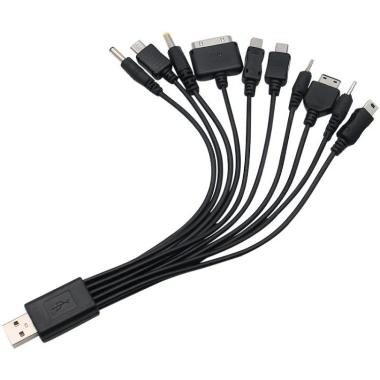 10 In 1 Multifunction USB Charging Cable For IPhone / PSP / Camera / Nokia / HTC / LG / Samsung, 10 In 1
