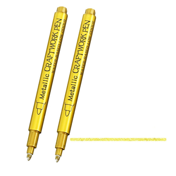 GuangNa GN550 2pcs High Light Metallic Paint Pens Photo Signing Marker, Hard Bristle, Soft Bristle