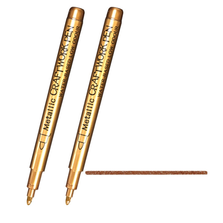 GuangNa GN550 2pcs High Light Metallic Paint Pens Photo Signing Marker, Hard Bristle, Soft Bristle