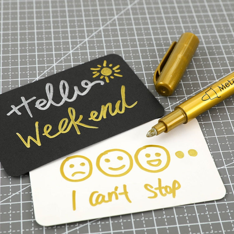 GuangNa GN550 2pcs High Light Metallic Paint Pens Photo Signing Marker, Hard Bristle, Soft Bristle