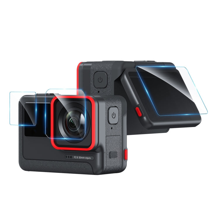 For Insta360 ACE aMagisn Tempered Film Protective Stickers Sports Camera Accessories, 3 In 1, 6 In 1
