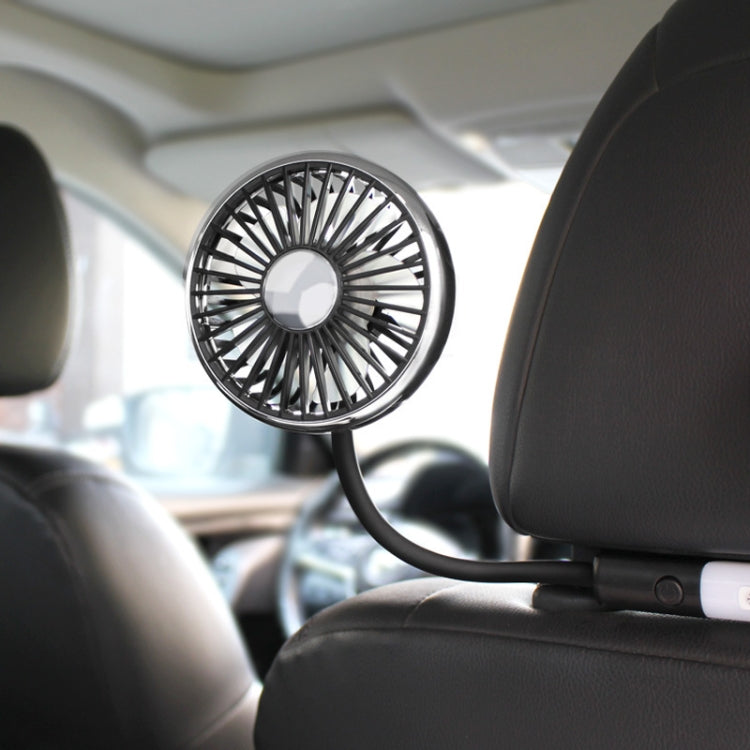 Car Double-head Hose Seat Fan with Light, F310