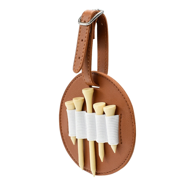 Leather Outdoor Waist Hanging Golf Spike Insert Pocket Storage Bag, Double-sided Black, Double-sided Brown, Single-sided Black, Single-sided Brown